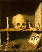 Bruyn, Barthel the Elder Vanitas still life from the reverse of oil painting on canvas